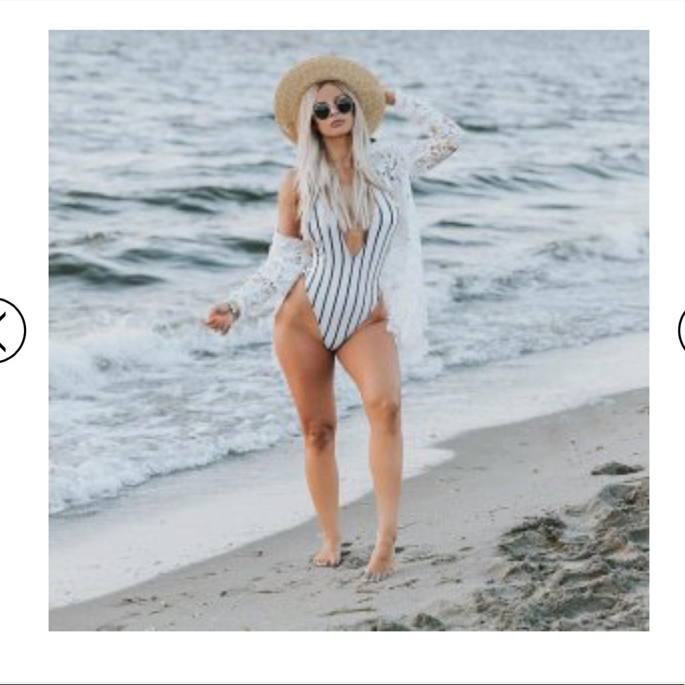 Nautical One Piece Bathing Suit